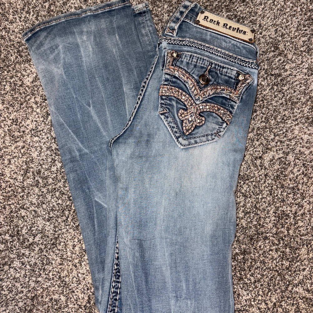 Rock Revival Light Blue Flare Jeans